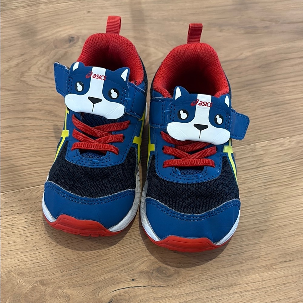 ASICS Kids Blue and Red Sneakers